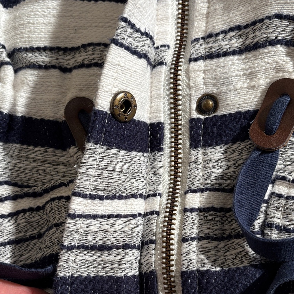 LOFT Striped Navy and White Jacket - Picture 3 of 8